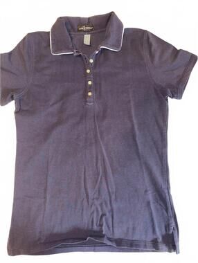 Page and Tuttle Navy Polo Shirt Classic Golfwear Casual Top